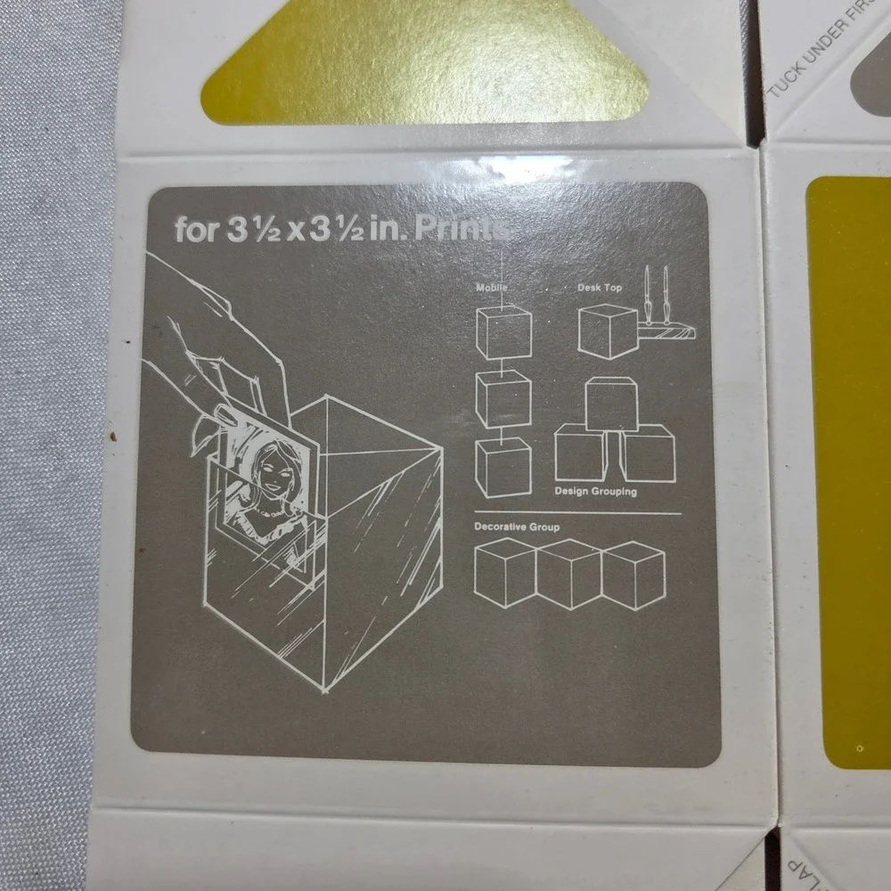 Vintage Kodak 4/Print Cube Photo Display Frames Lot of 42 Retro A7-931 3.5x3.5
